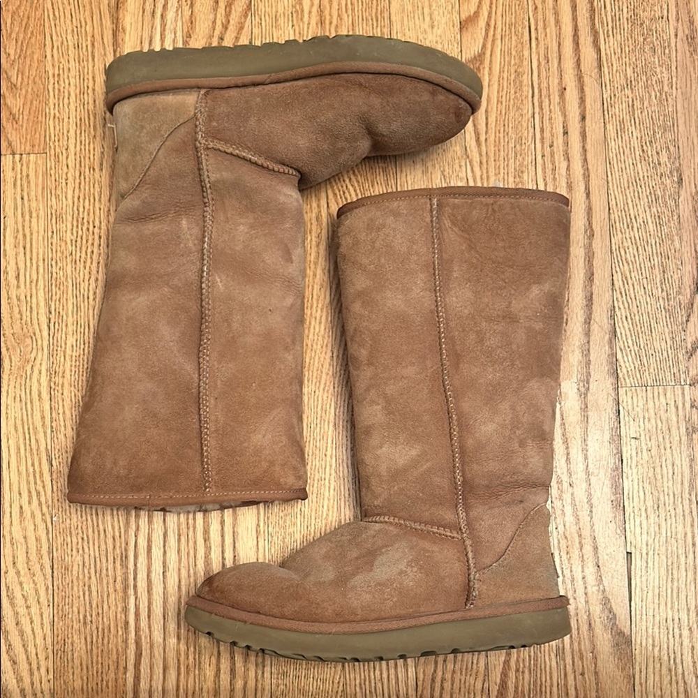 UGG Brown Suede Tall Boots sz 9